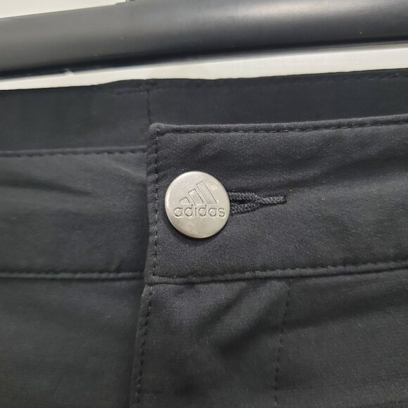 Adidas Men's Black Recycled Polyester Lightweight Flat Front Golf Pants 36x30 - Picture 3 of 7